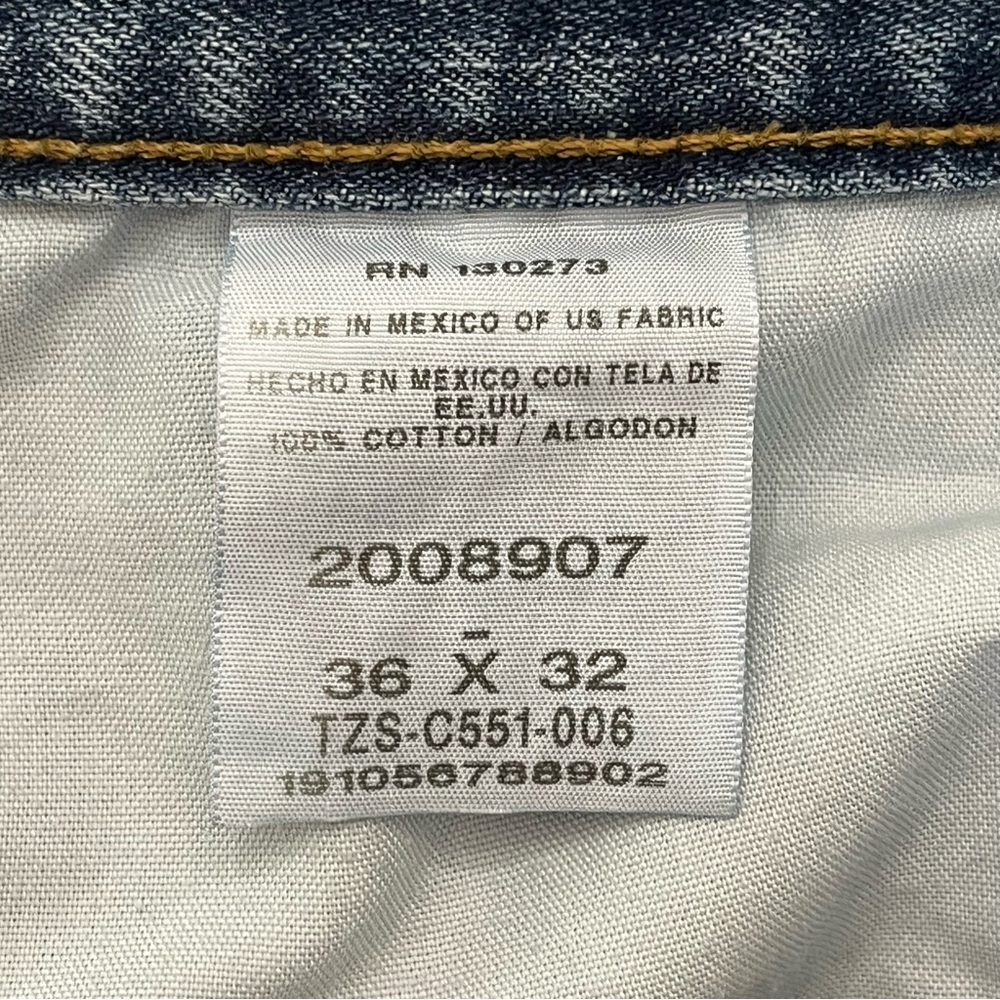 Vintage Y2K Lee Denim Blue Jeans Regular Fit Mens Size 36x32 (35x31)Medium Wash - Picture 5 of 6